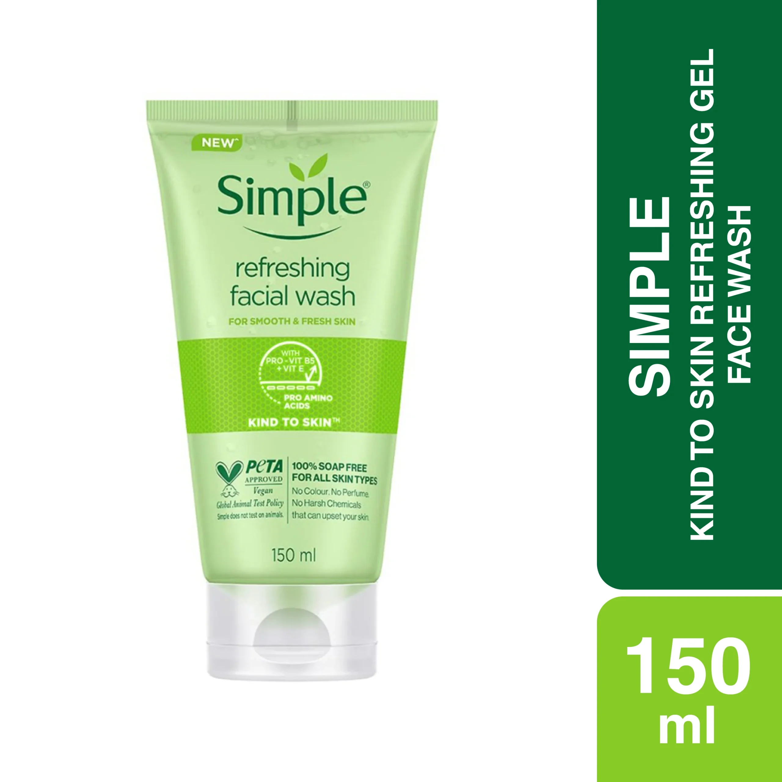 Simple-Face-Wash-Kind-to-Skin-Refreshing-Gel-150ml-scaled-1 Simple Refresing Facial Wash 150ml - Image 1